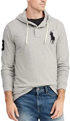 Ralph Lauren Polo Men's Cotton Mesh Big Pony Long Sleeve Hoodie