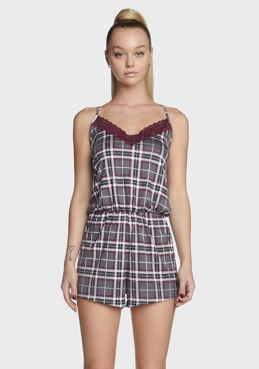 Real Beauty Plaid Romper-