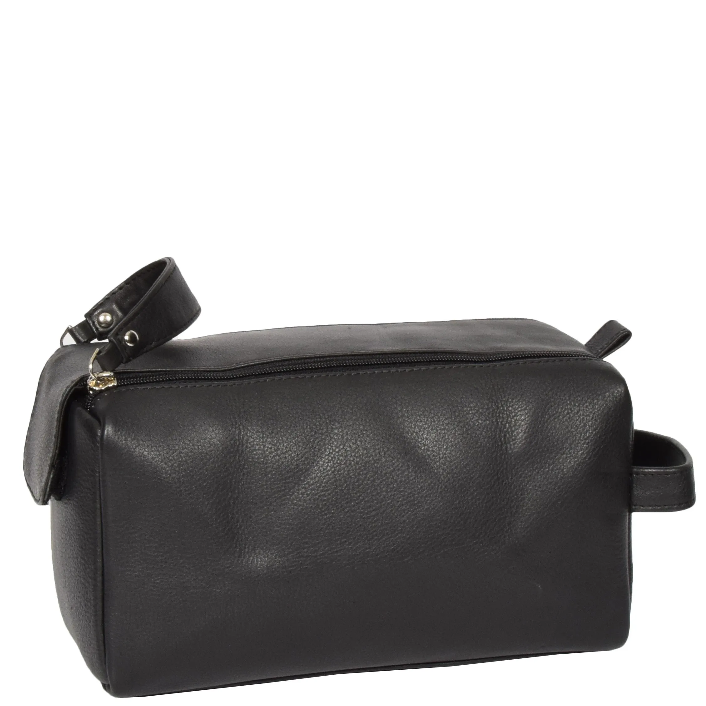 Real Leather Toiletries Bag 997 Black