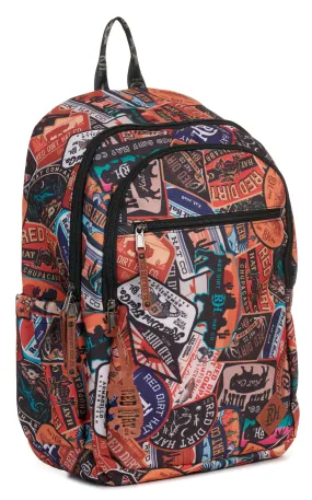 Red Dirt Hat Co. Colorful Patch-Smash Print Backpack