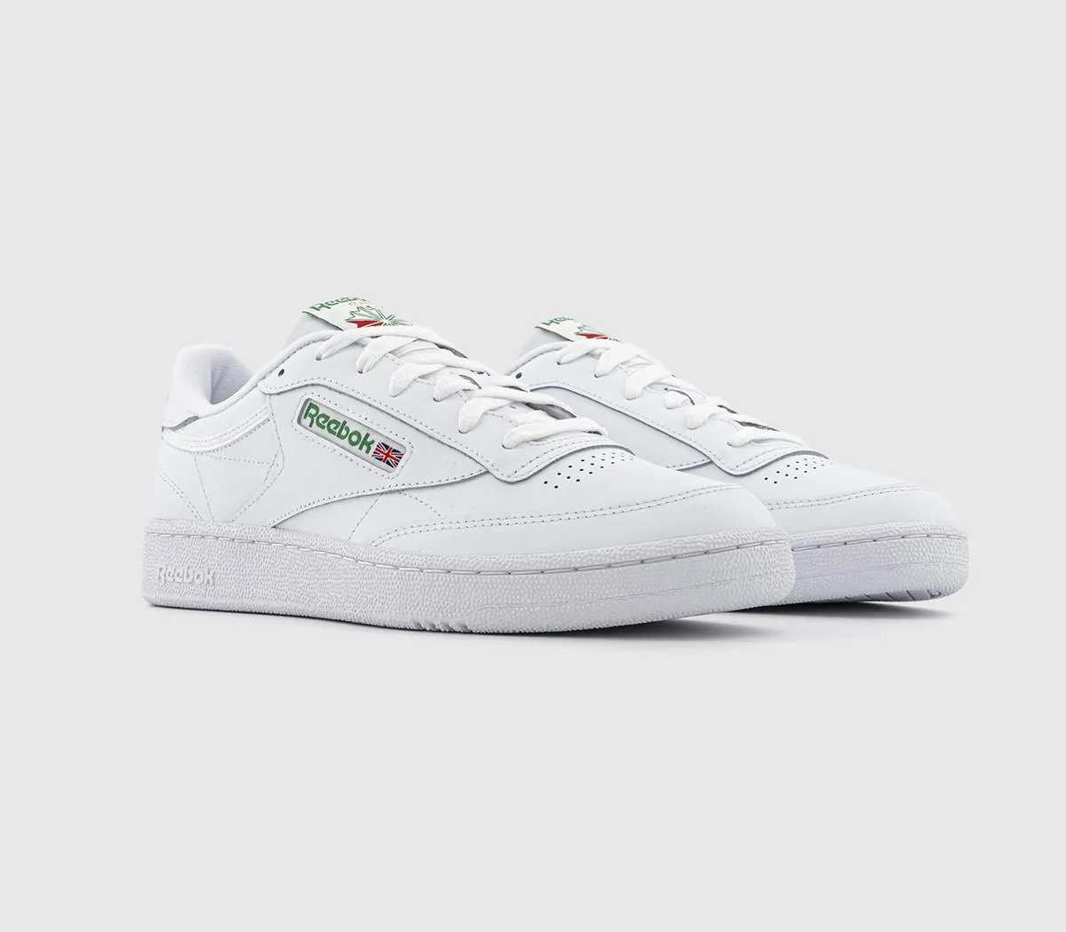 Reebok Club C 85 Trainers  White Green