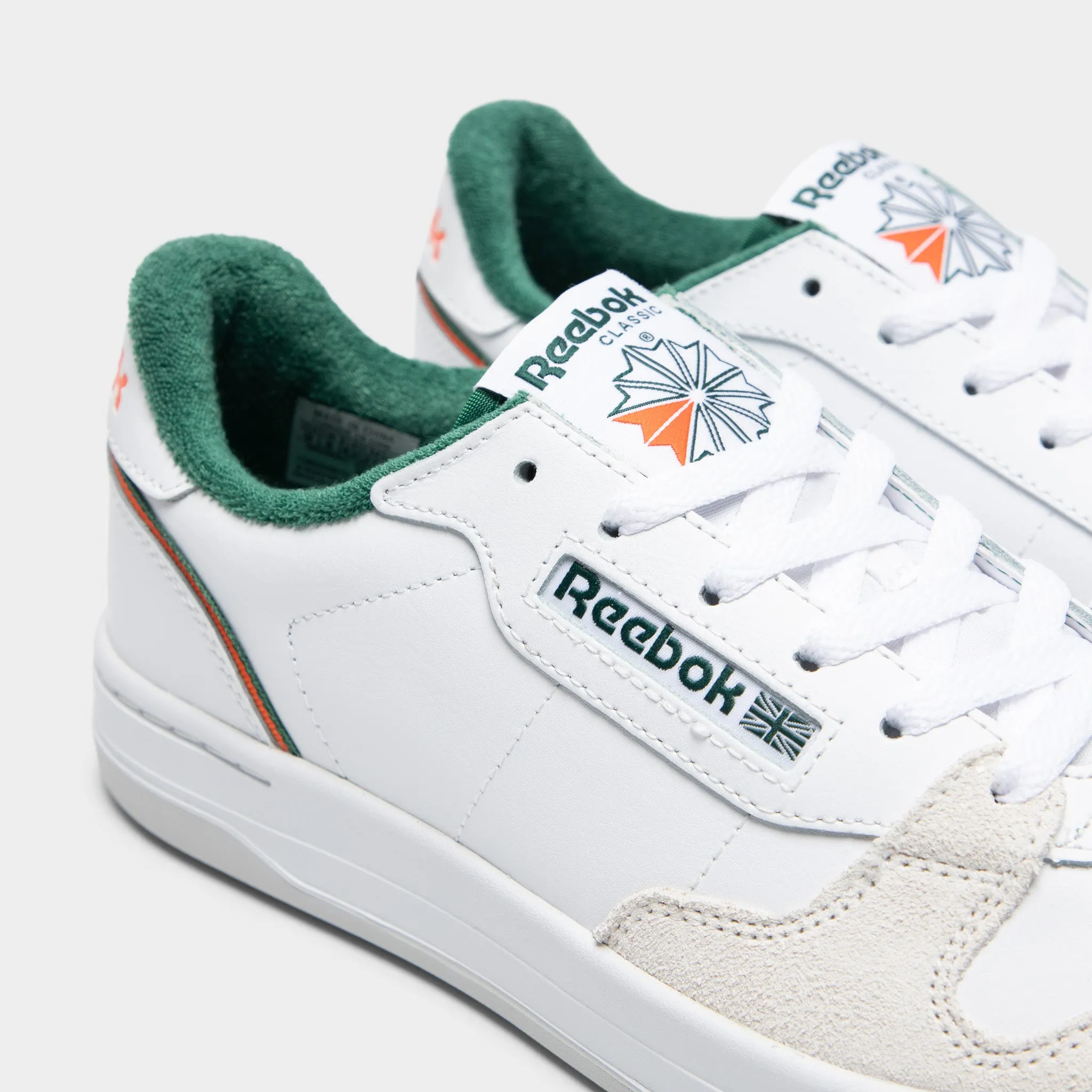 Reebok Court Phase White / Green - Orange