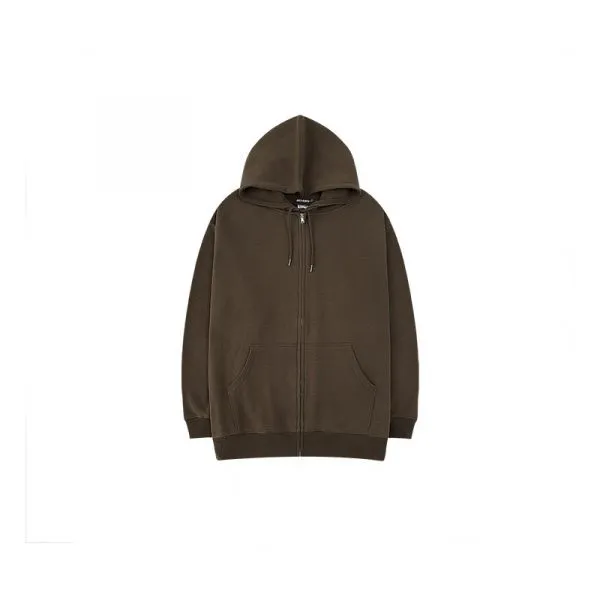 Relaxed fit zip up hoodie unisex