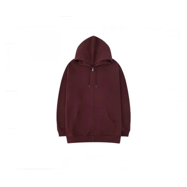 Relaxed fit zip up hoodie unisex