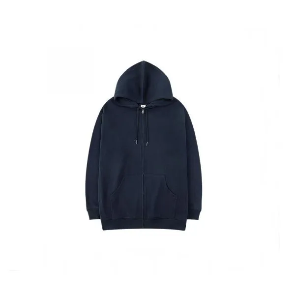 Relaxed fit zip up hoodie unisex