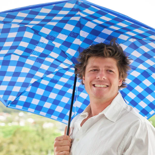 Reverse Umbrella - Cobalt Check