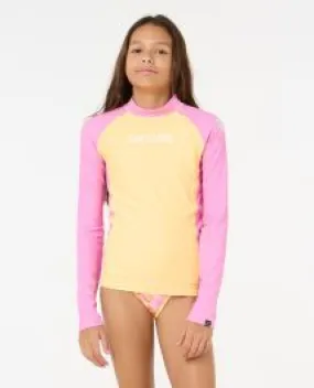 Rip Curl Classic Surf Girls Long Sleeve Rash Vest - Mango