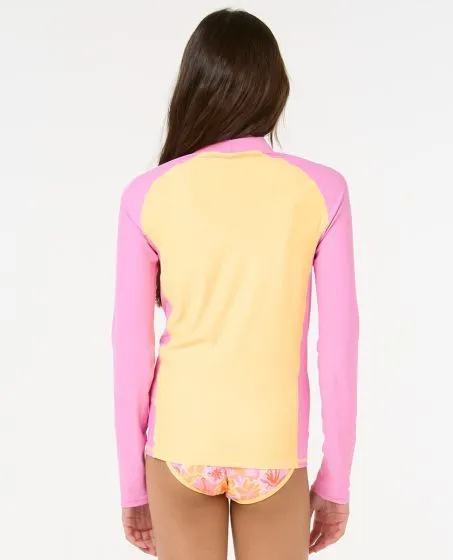 Rip Curl Classic Surf Girls Long Sleeve Rash Vest - Mango