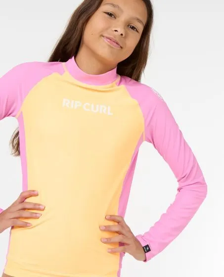 Rip Curl Classic Surf Girls Long Sleeve Rash Vest - Mango