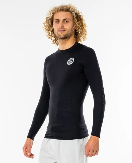 Rip Curl Thermopro Long Sleeve Thermal Rash Vest - Black