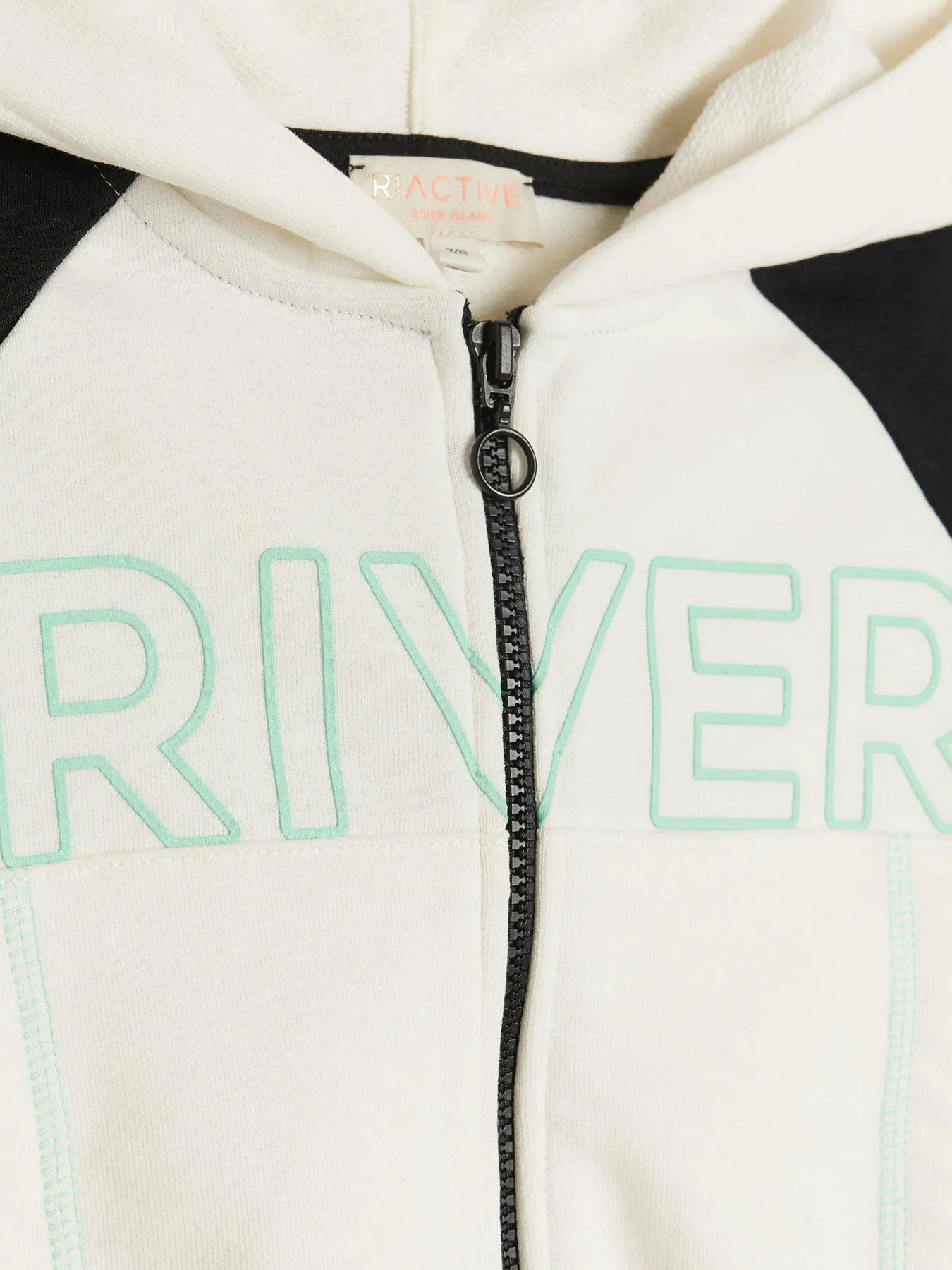 River Island Girls Ri Active Zip Up Hoodie - Cream