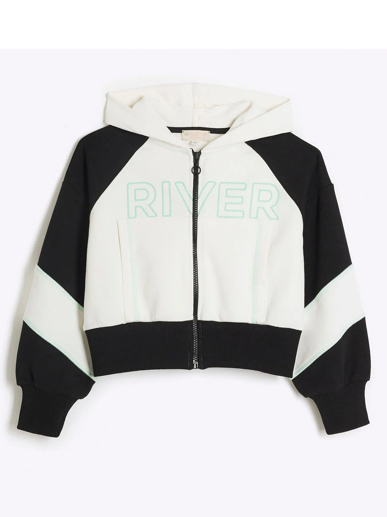 River Island Girls Ri Active Zip Up Hoodie - Cream