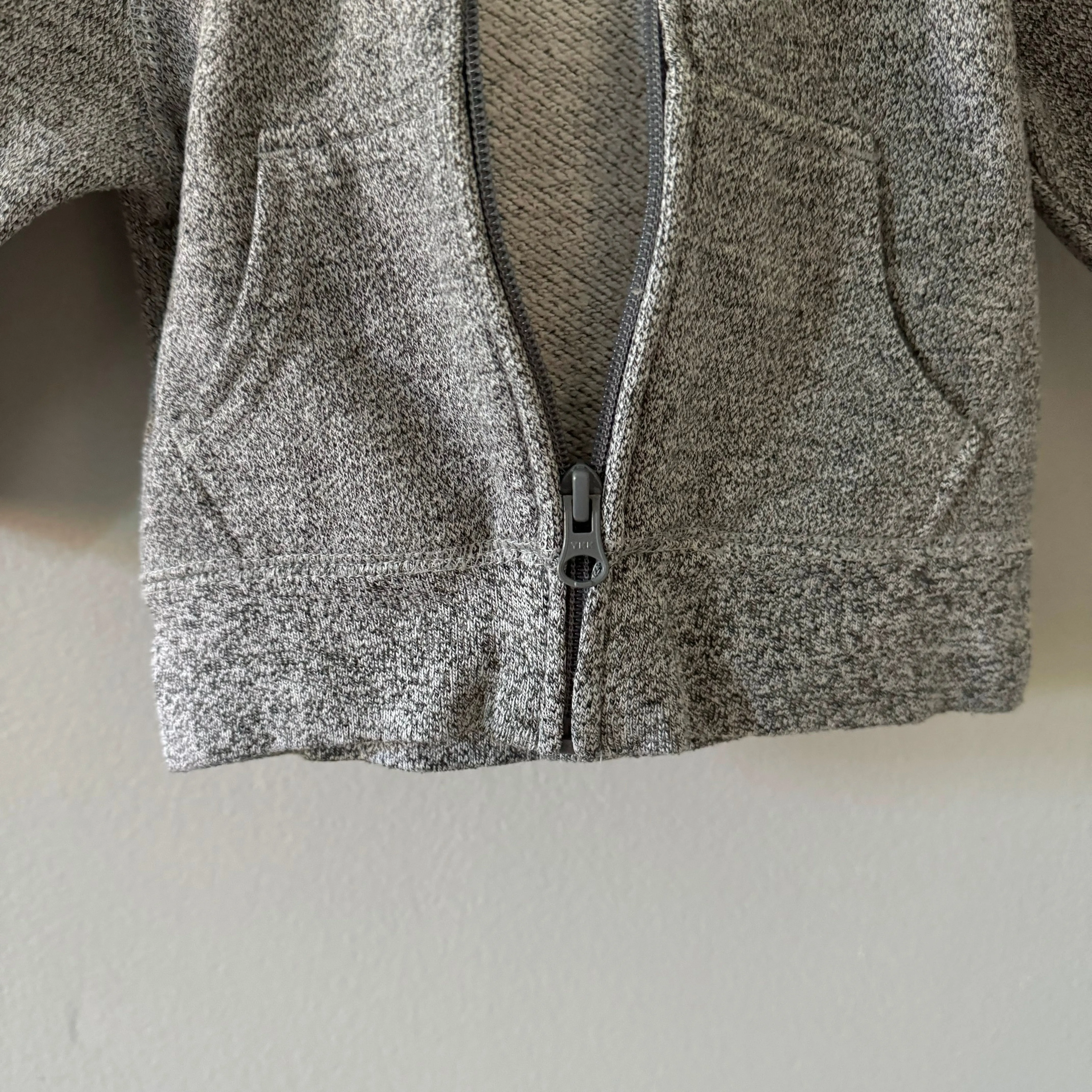 Roots / Salt n pepper knit zip up hoodie / 6-12M