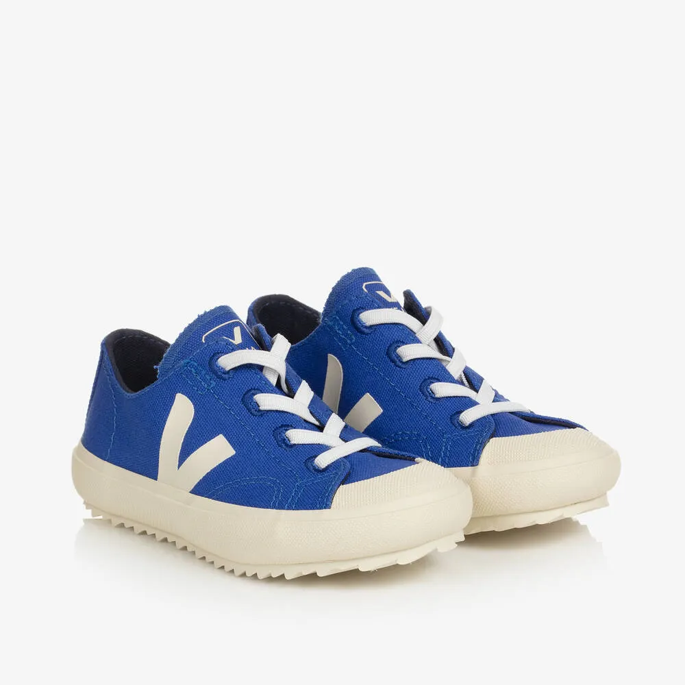 Royal Blue & Ivory Canvas Flip Trainers