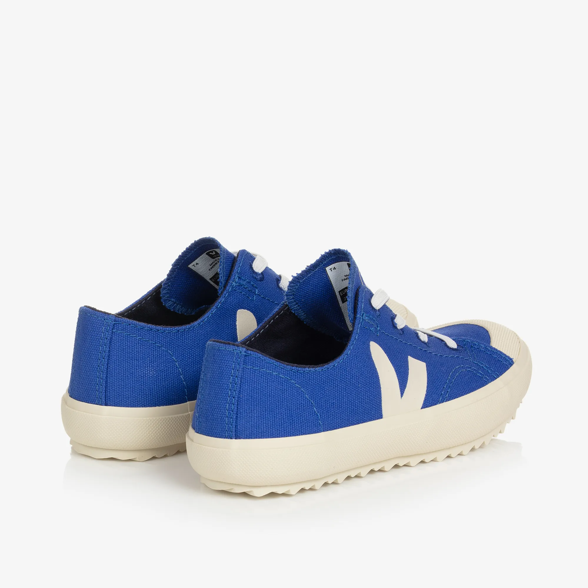 Royal Blue & Ivory Canvas Flip Trainers