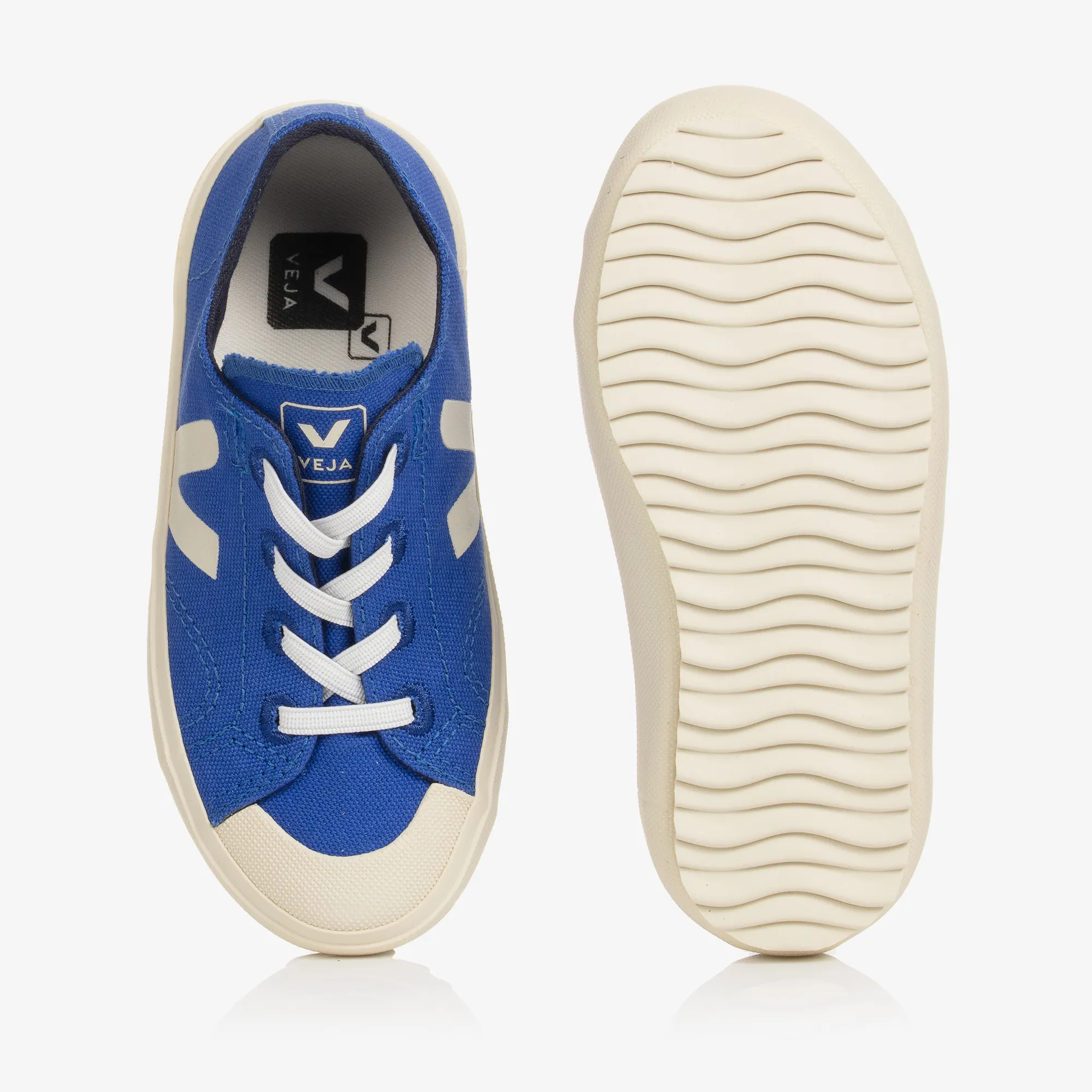 Royal Blue & Ivory Canvas Flip Trainers