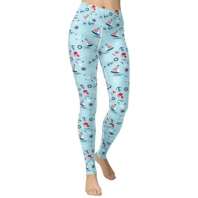 Sailing Boats Yoga Leggings