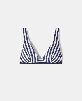 sailor bikini top - white-blu