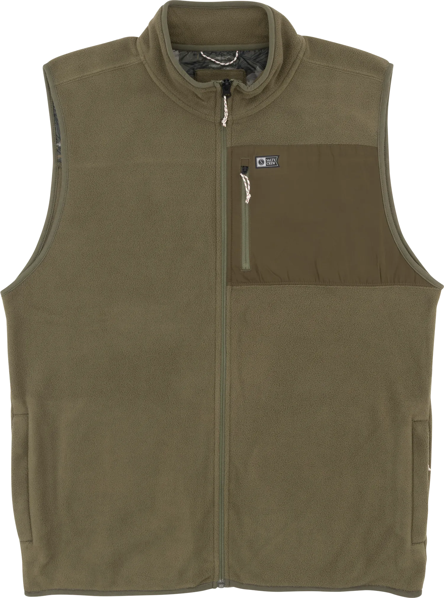 Salty Crew Men's Ebbtide Polar Fleece Vest Olive | Buy Salty Crew Men's Ebbtide Polar Fleece Vest Olive here | Outnort