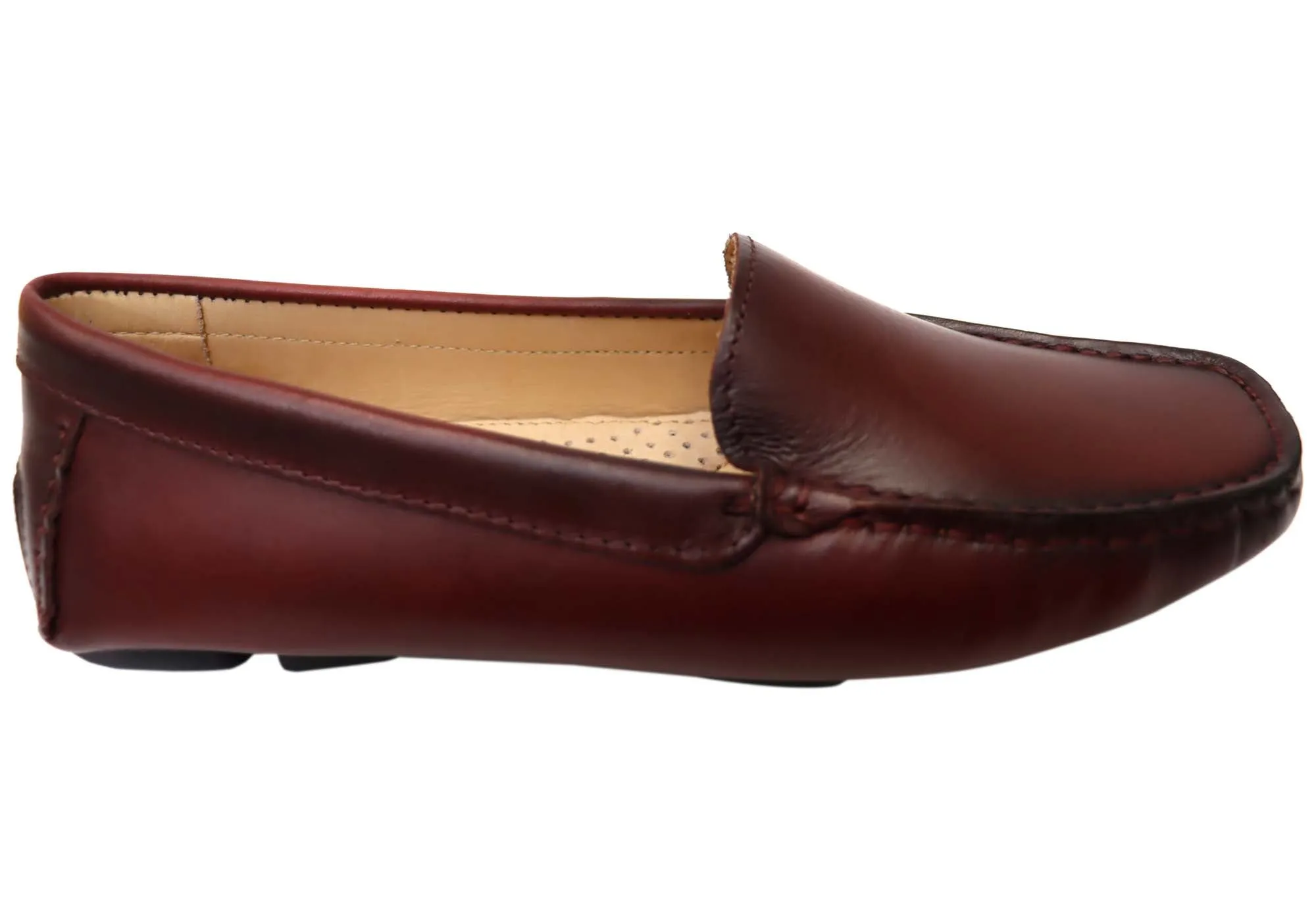 Savelli Linda Womens Comfort Leather Loafer Shoes Made In Brazil