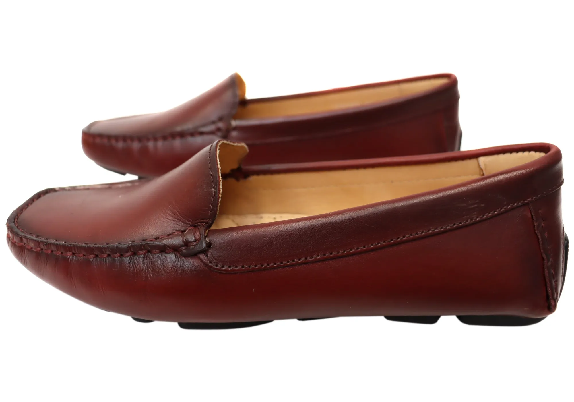 Savelli Linda Womens Comfort Leather Loafer Shoes Made In Brazil