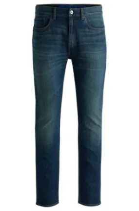 Slim-fit jeans in blue stretch denim