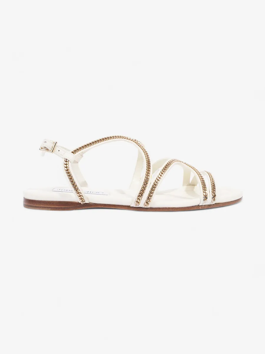 Slingback Flat Sandals Cream Leather EU 35 UK 2