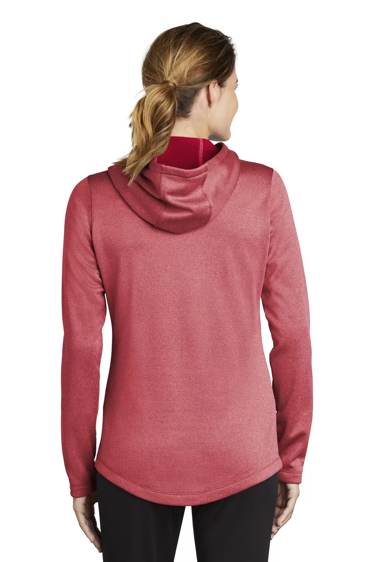 Sport Tek LST264 Sport-Tek  Ladies PosiCharge  Sport-Wick  Heather Fleece Hooded Pullover SKU: LST264