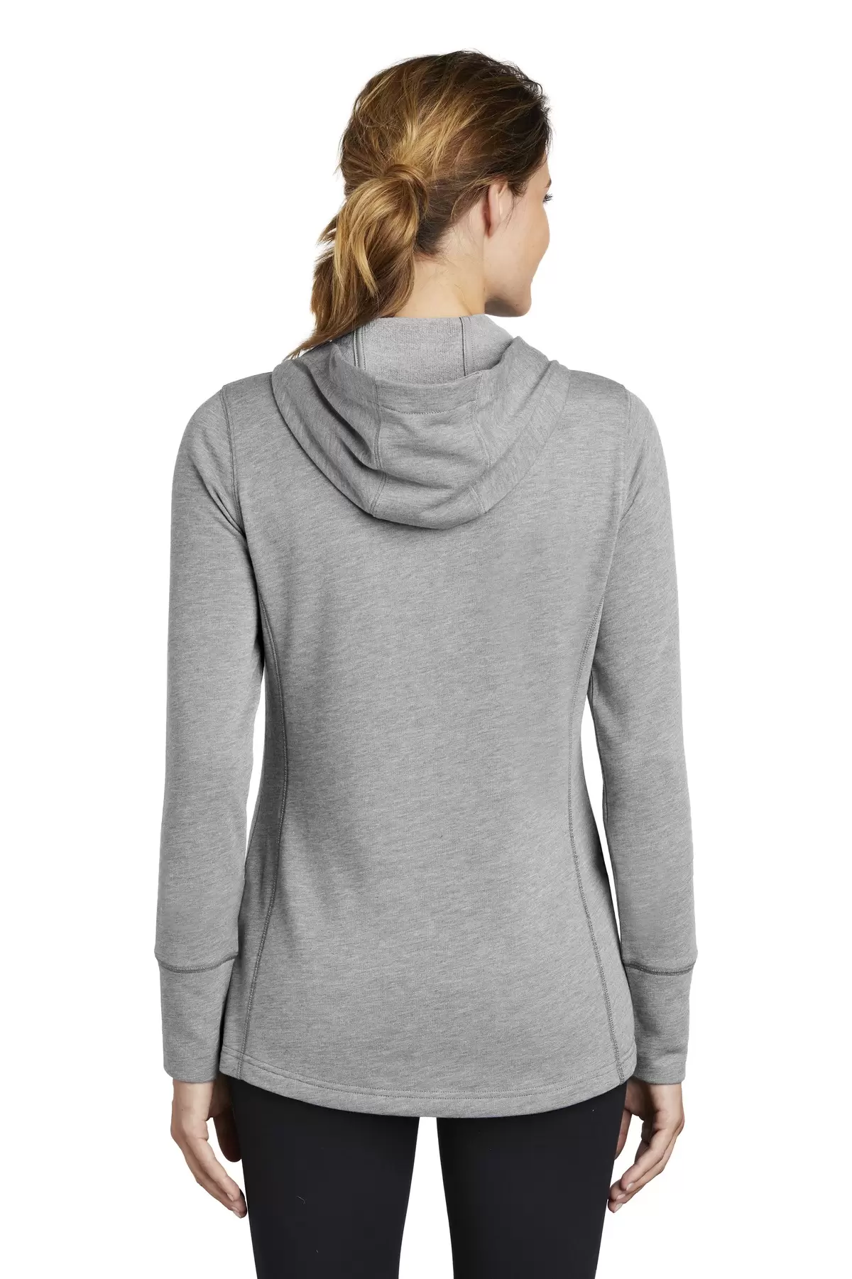 Sport Tek LST296 Sport-Tek  Ladies PosiCharge  Tri-Blend Wicking Fleece Hooded Pullover SKU: LST296