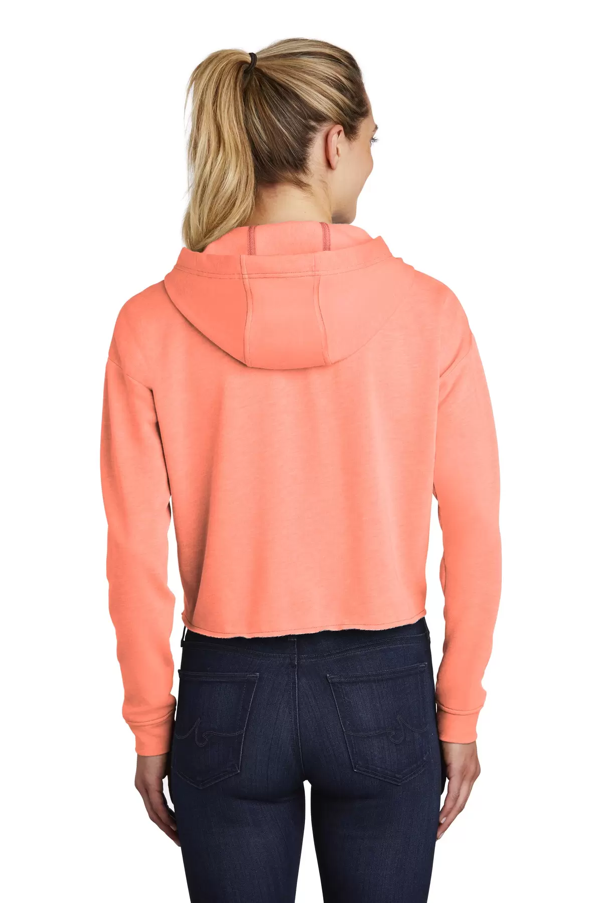 Sport Tek LST298 Sport-Tek    Ladies PosiCharge    Tri-Blend Wicking Fleece Crop Hooded Pullover SKU: LST298