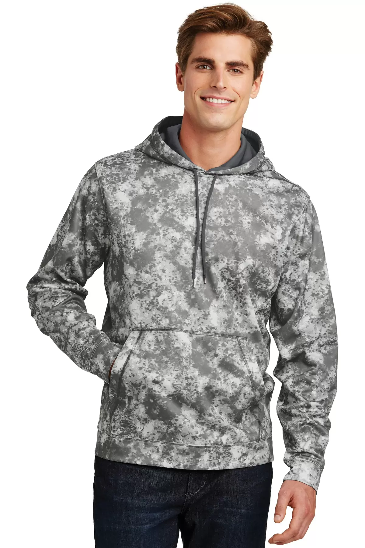 Sport Tek ST230 Sport-Tek Sport-Wick Mineral Freeze Fleece Hooded Pullover SKU: ST230