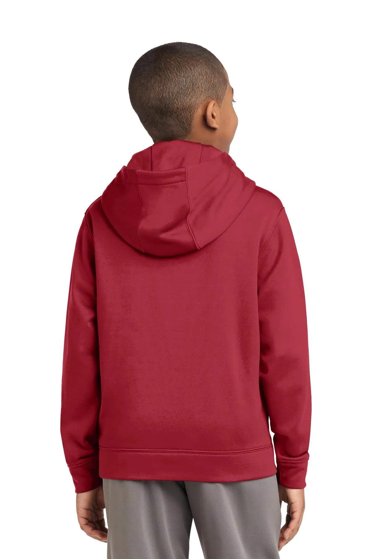 Sport Tek YST244 Sport-Tek Youth Sport-Wick Fleece Hooded Pullover SKU: YST244