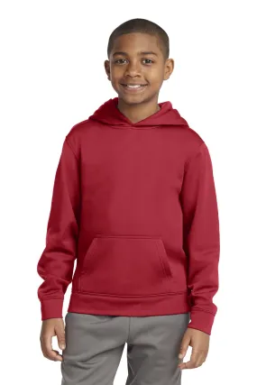 Sport Tek YST244 Sport-Tek Youth Sport-Wick Fleece Hooded Pullover SKU: YST244