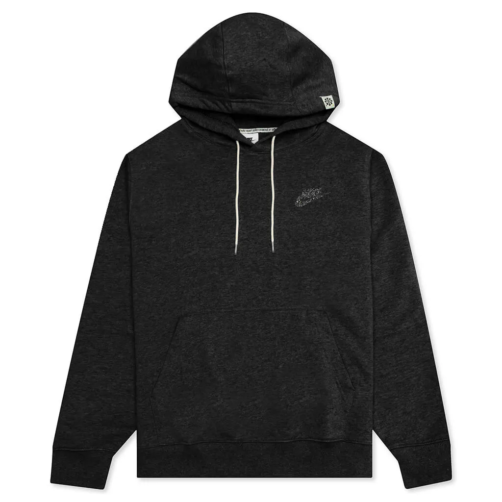 Sportswear Revival Fleece Pullover Hoodie - Black/White