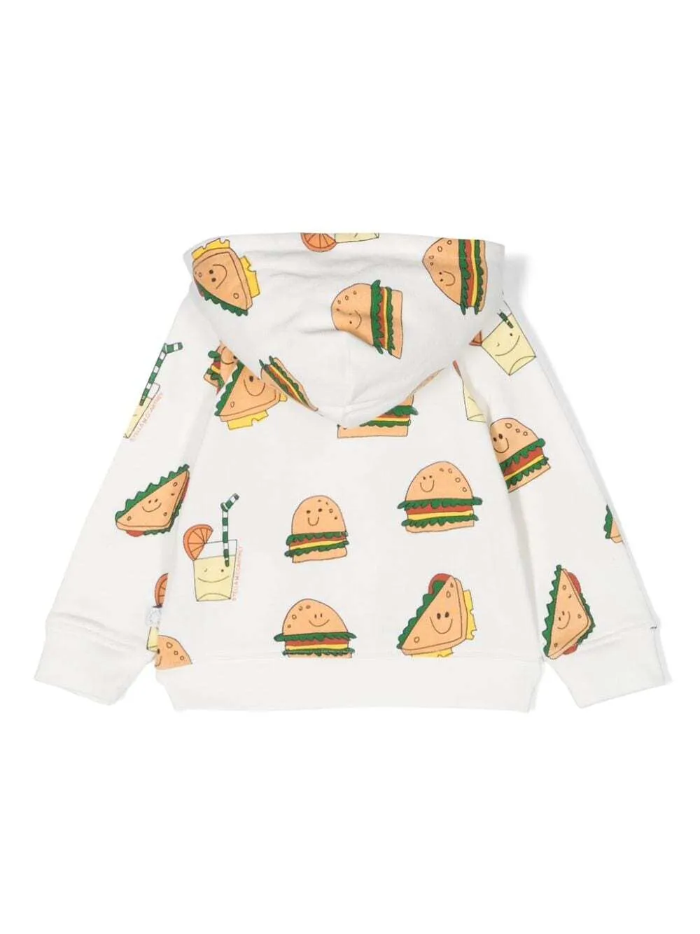 Stella McCartney Kids illustration-print cotton zip-up hoodie - White