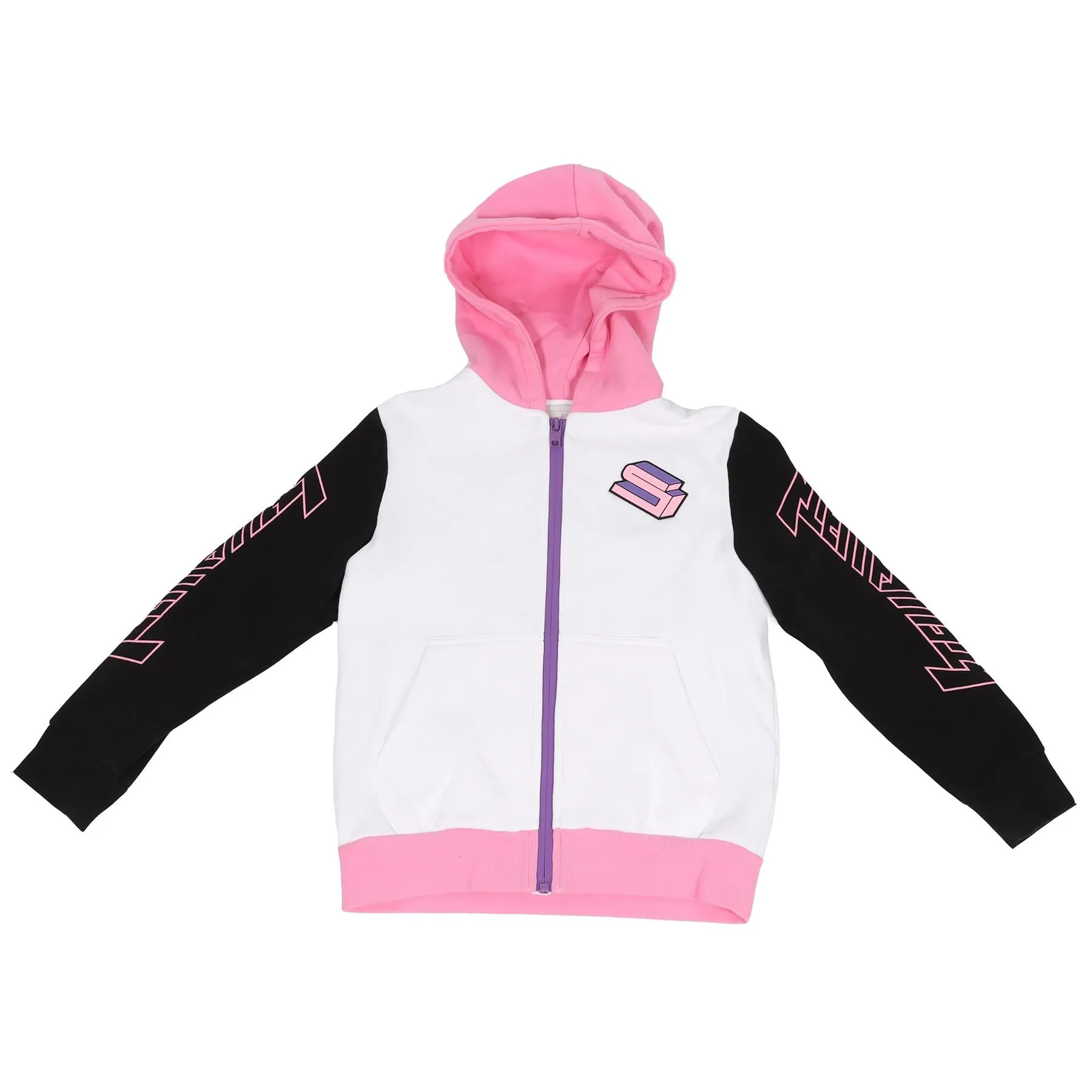 STELLA MCCARTNEY WHITE AND PINK KIDS GIRLS COTTON HOODIE 8 YEARS