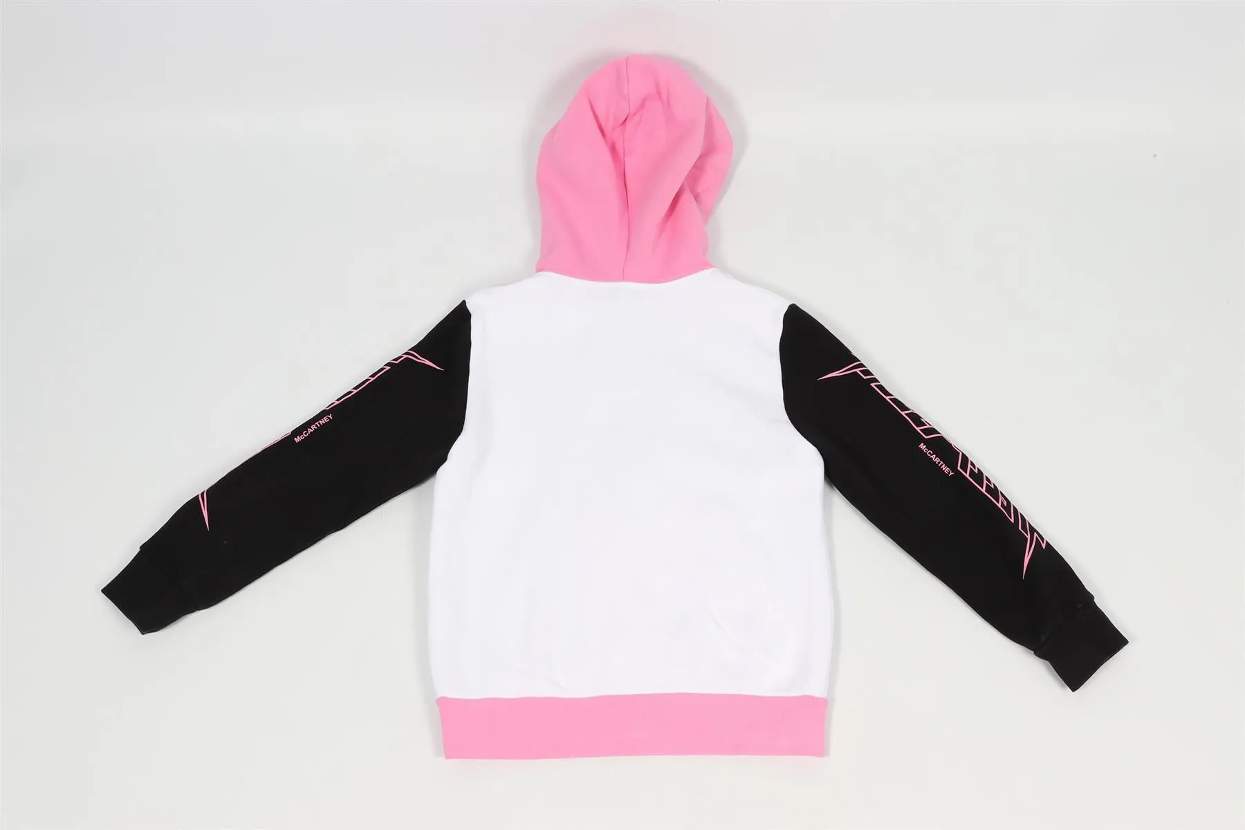 STELLA MCCARTNEY WHITE AND PINK KIDS GIRLS COTTON HOODIE 8 YEARS