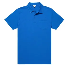 Sunspel Riviera Polo Shirt Booth Blue