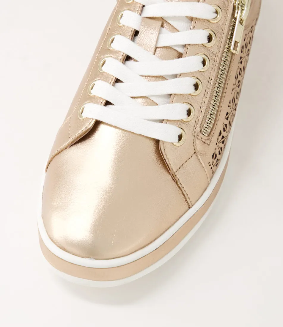 SUPERSOFT Apply Pale Rose Gold White Leather Sneakers