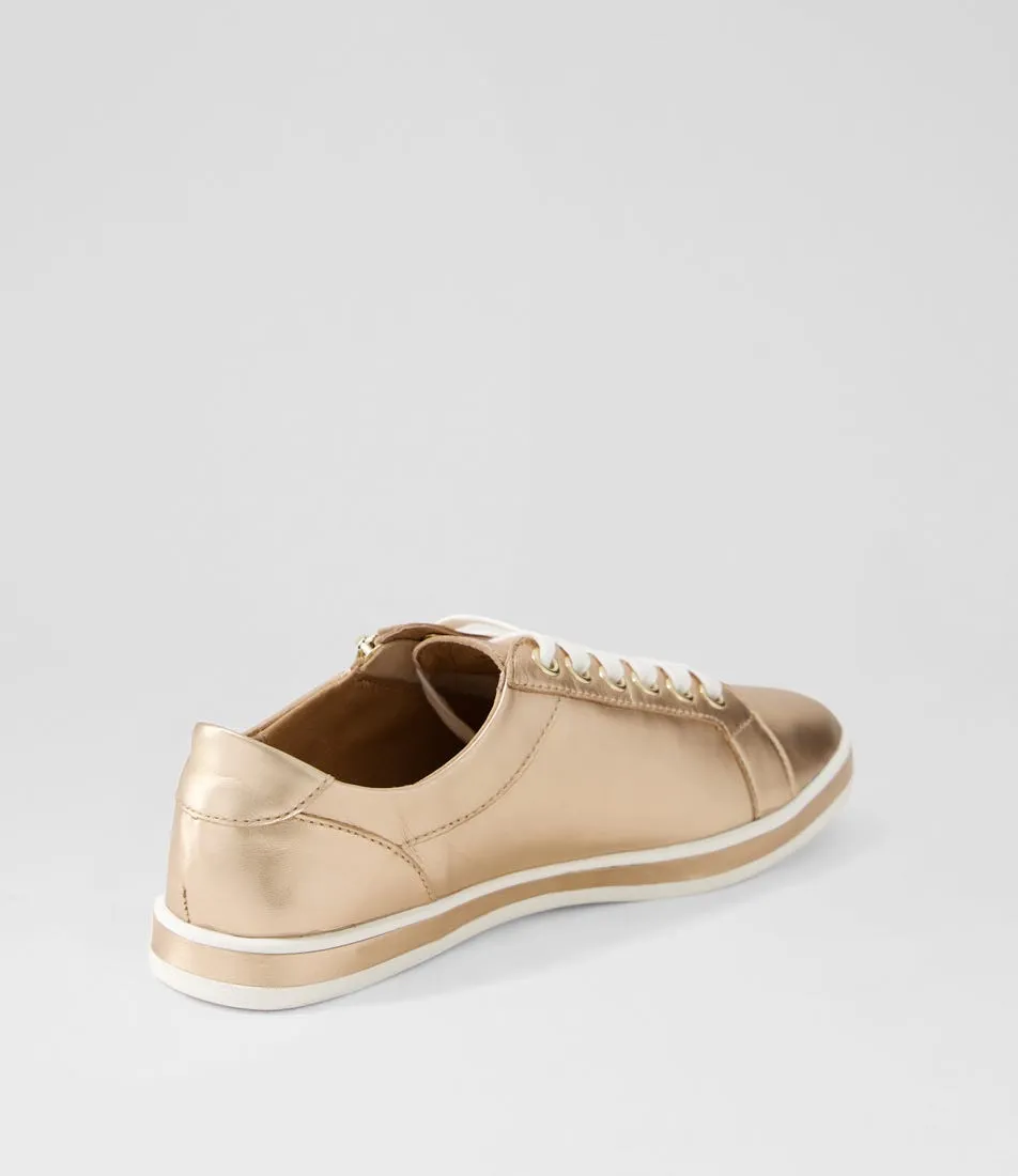 SUPERSOFT Apply Pale Rose Gold White Leather Sneakers