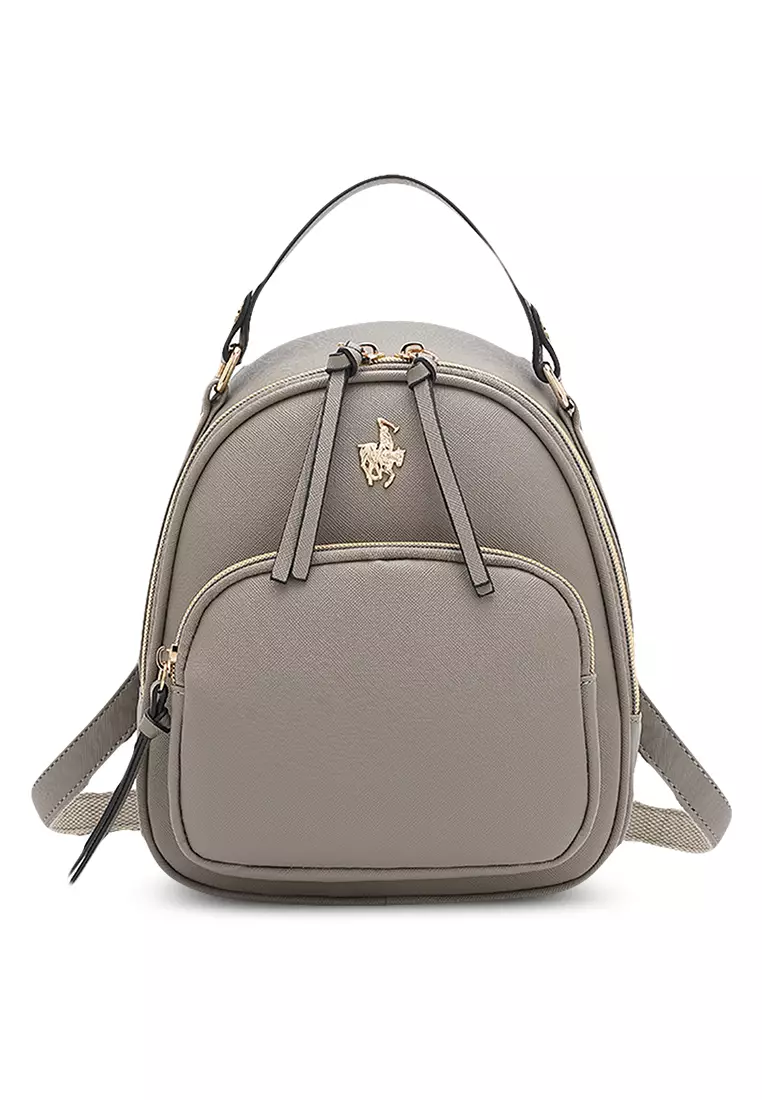 Swiss Polo Women's Casual 2-Way Backpack - Grey