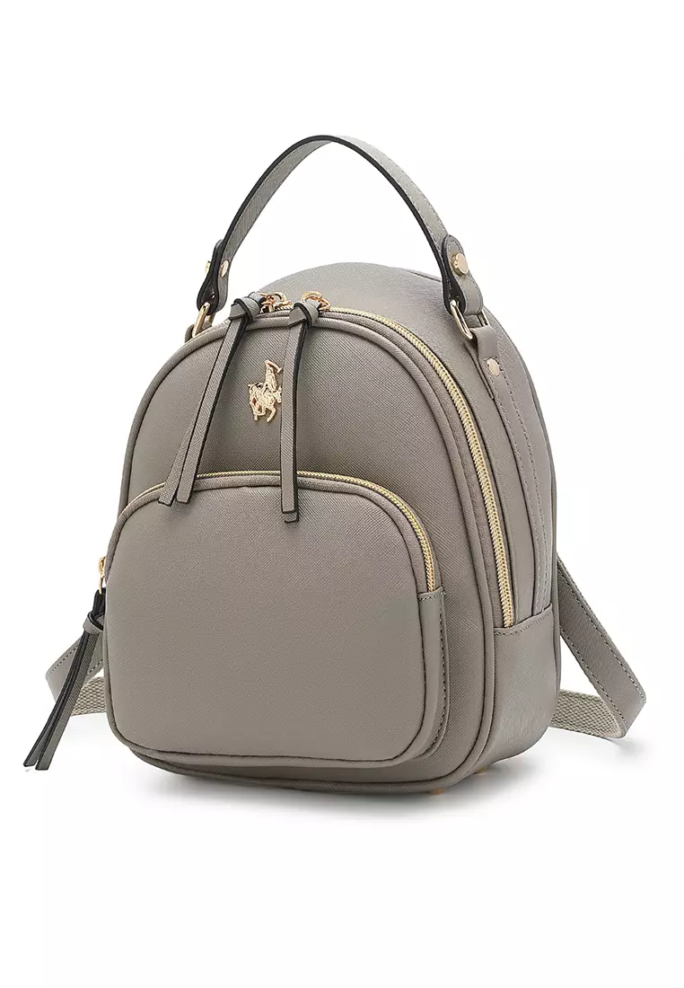 Swiss Polo Women's Casual 2-Way Backpack - Grey