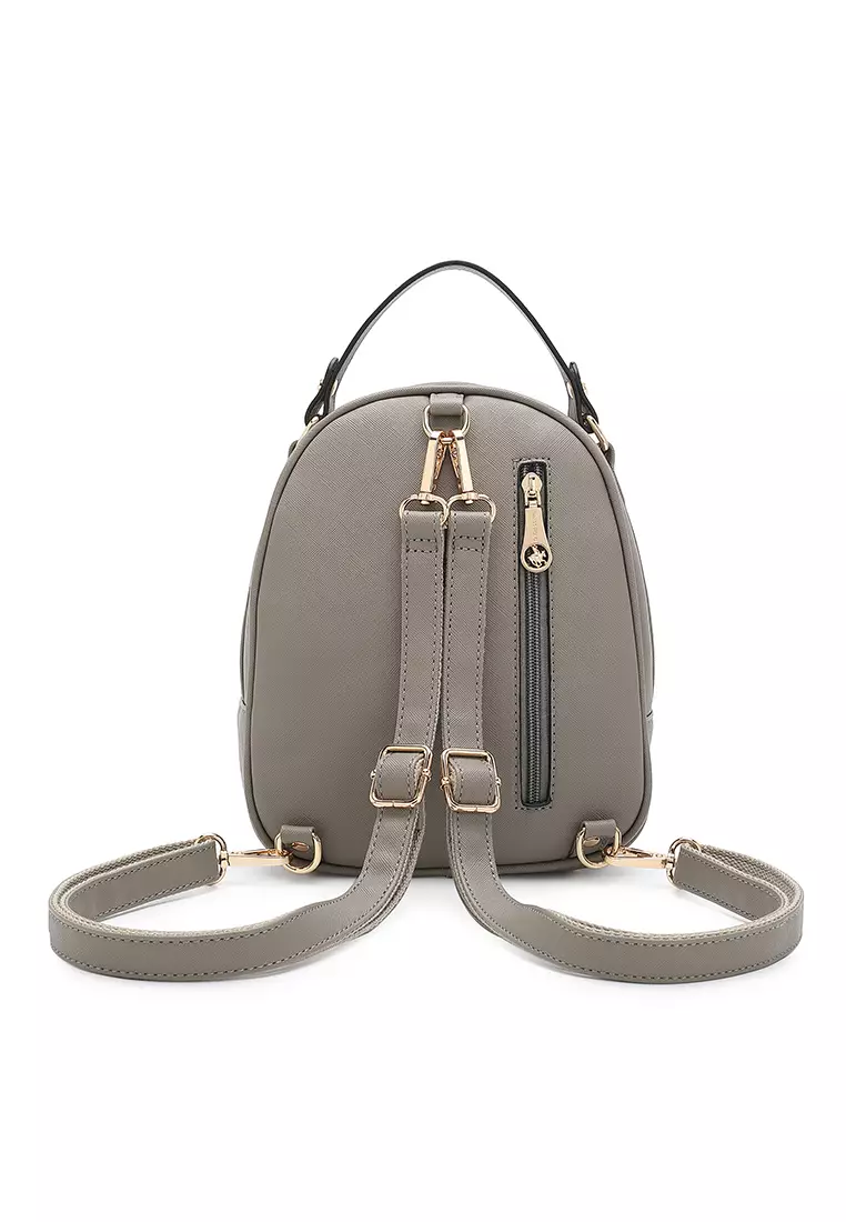 Swiss Polo Women's Casual 2-Way Backpack - Grey