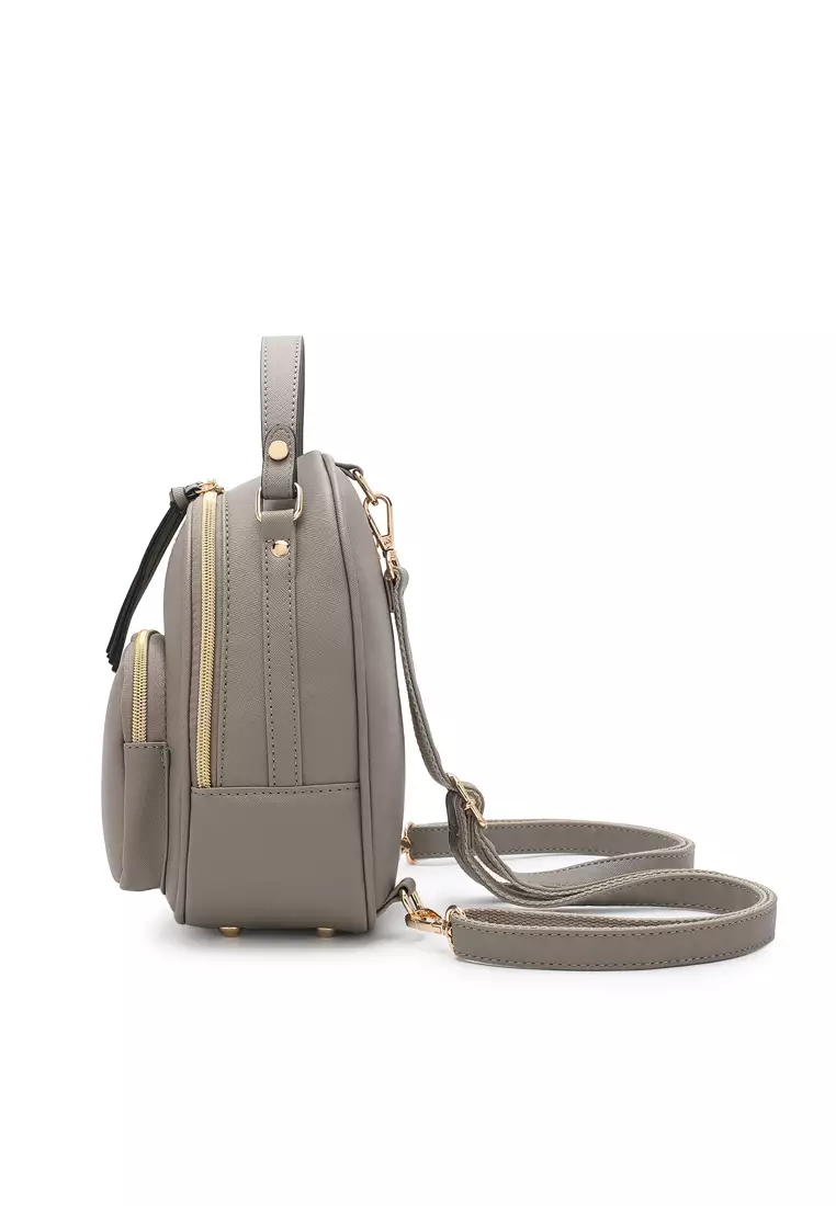 Swiss Polo Women's Casual 2-Way Backpack - Grey