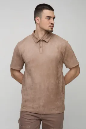 Tall Slim Faux Suede Polo