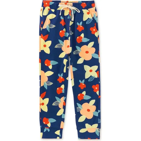 Tea Collection Printed Stretchy Everyday Joggers, Turkish Coastal Floral