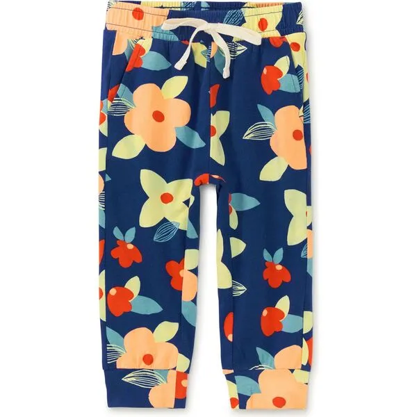 Tea Collection Printed Stretchy Everyday Joggers, Turkish Coastal Floral