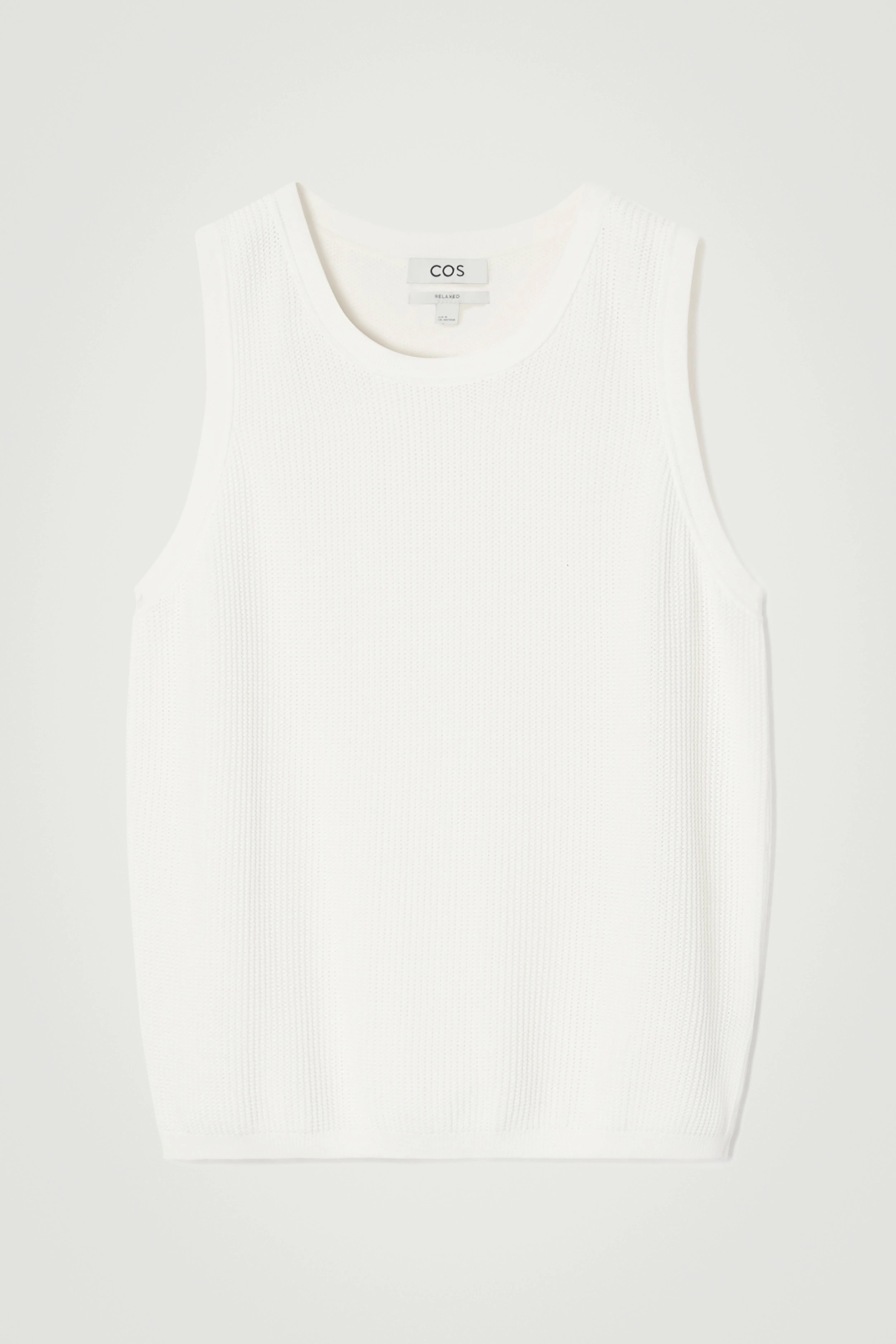 TEXTURED KNITTED VEST - Sleeveless - Regular length - OFF-WHITE - Men | H&M GB