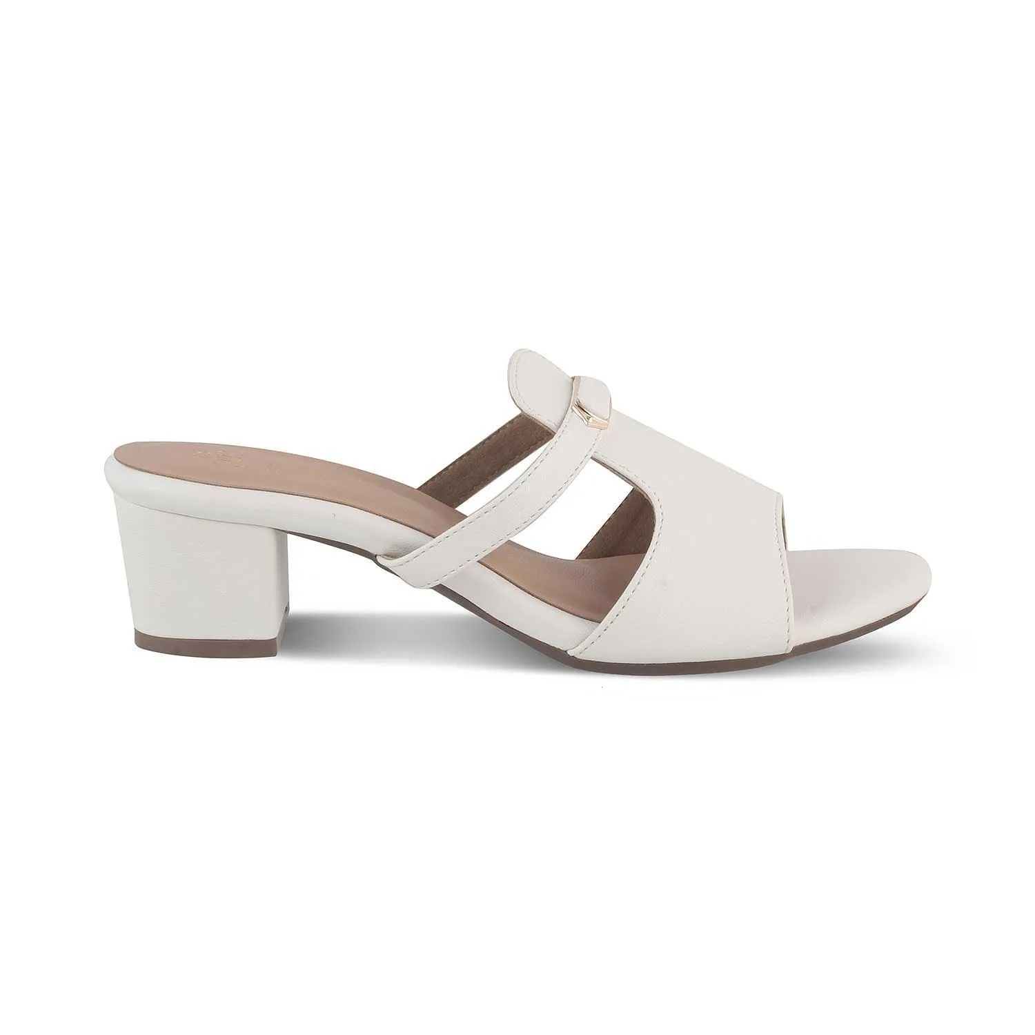 The Miso White Women's Dress Block Heel Sandals Tresmode