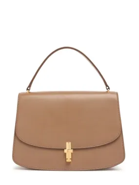 The Row   Sofia 10 shiny leather top handle bag 